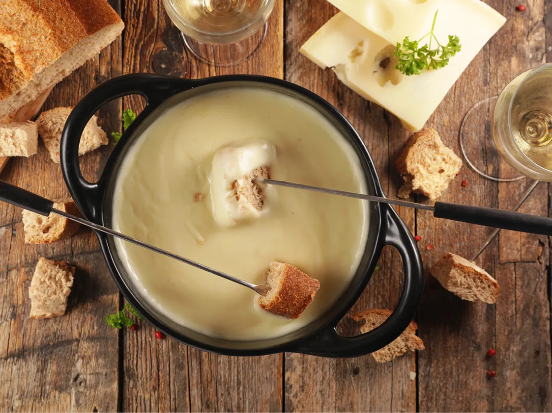 Wein zu Fondue und Raclette.