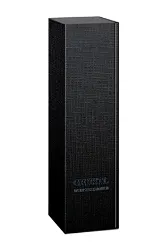 Geschenkkarton schwarz, für 1 Flasche 75cl, Geschenkkarton schwarz mit Logo