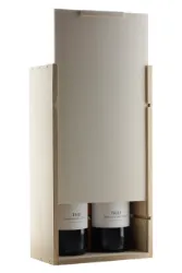 Holzkiste für 2 Flaschen 75cl (nicht für Riesling-Flaschen geeignet)